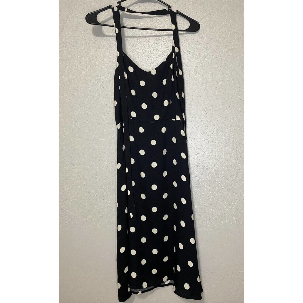 Reformation Black & White Polka Dot Mini Dress